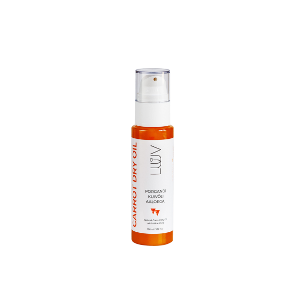Natürliches Karotten-Trockenöl mit Aloe Vera, 100 ml Natürliches Karotten-Trockenöl mit Aloe Vera, 100 ml